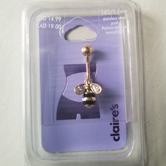 Claire's Queen Bee Belly Body Jewellery - Picture 1 of 5